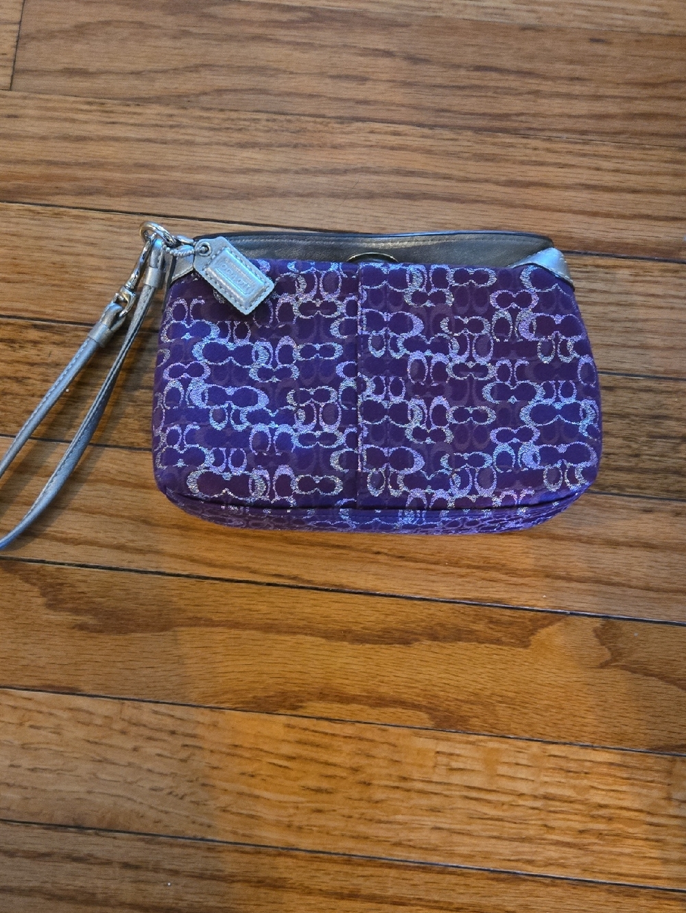 Coach Purple Signature Wristlet